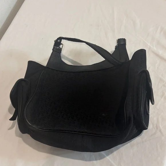 Dior *-* Black Shoulder Bag purse  with Silver Accents - Picture 3 of 8